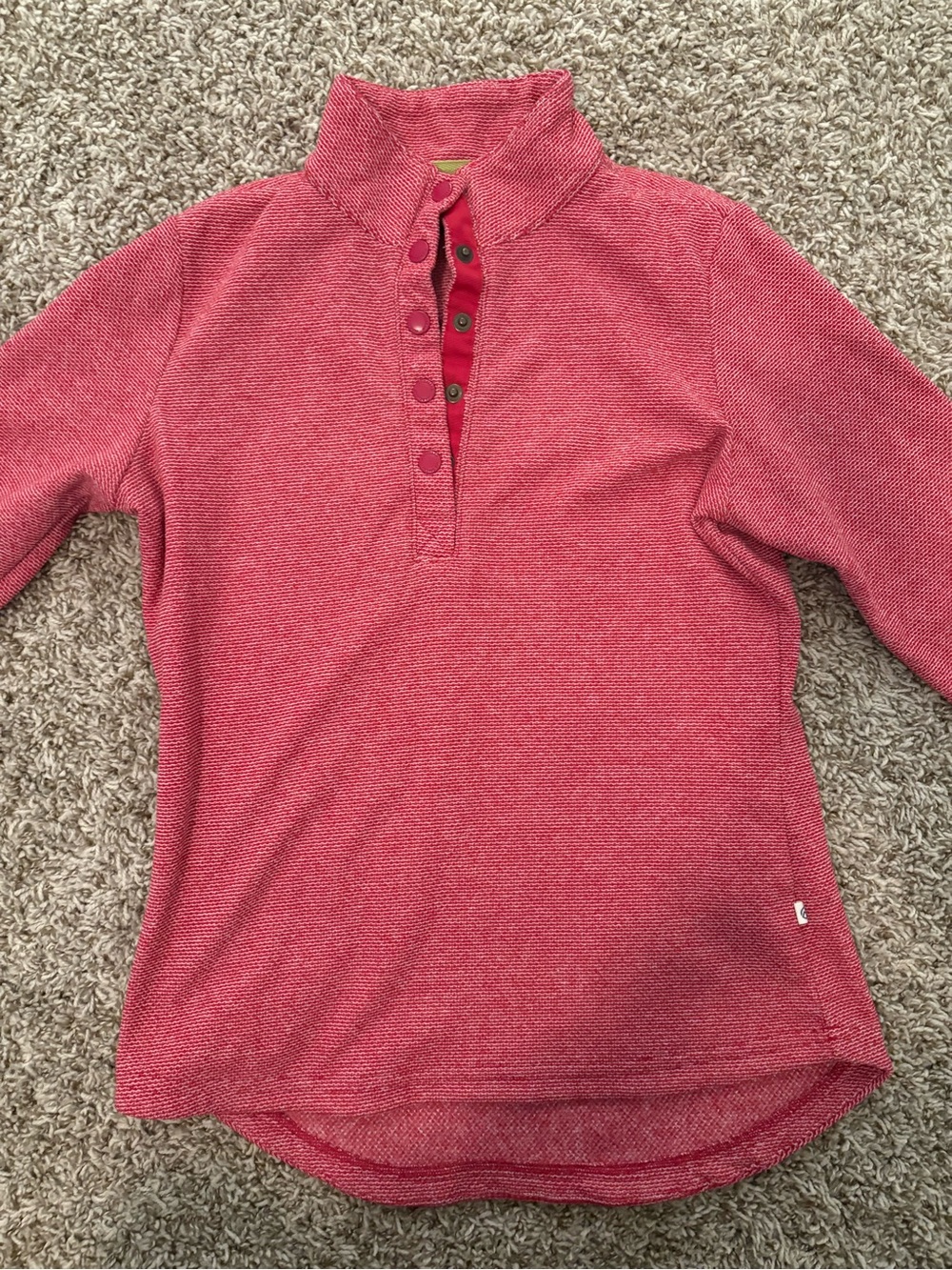 Magellan Outdoor Red Henley Pullover Sweatshirt